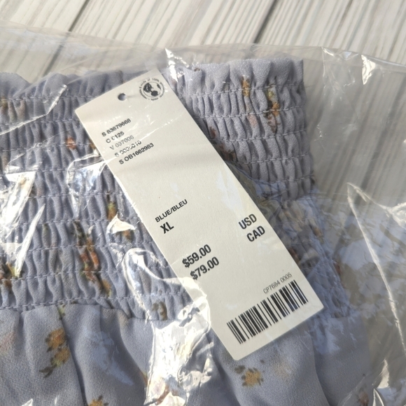 Urban Outfitters Ciara Flowy Floral Mini Skort in Blue Size NWT - Picture 9 of 11